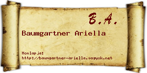 Baumgartner Ariella névjegykártya